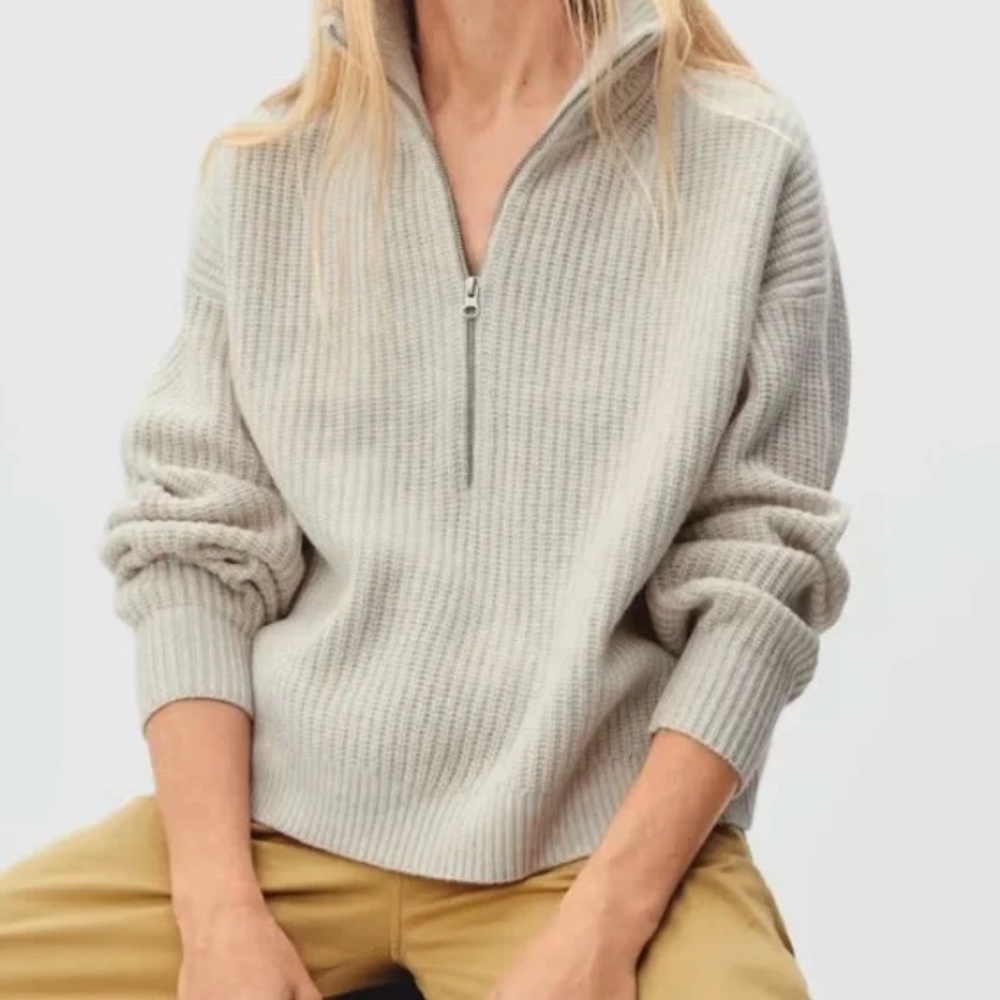 Everlane half zip merino wool sweater -M